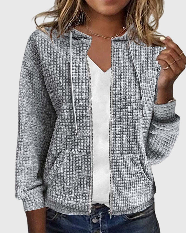 Sandra | Casual jacket with pocket in solid color