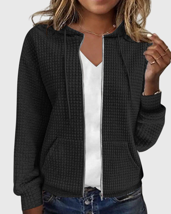 Sandra | Casual jacket with pocket in solid color