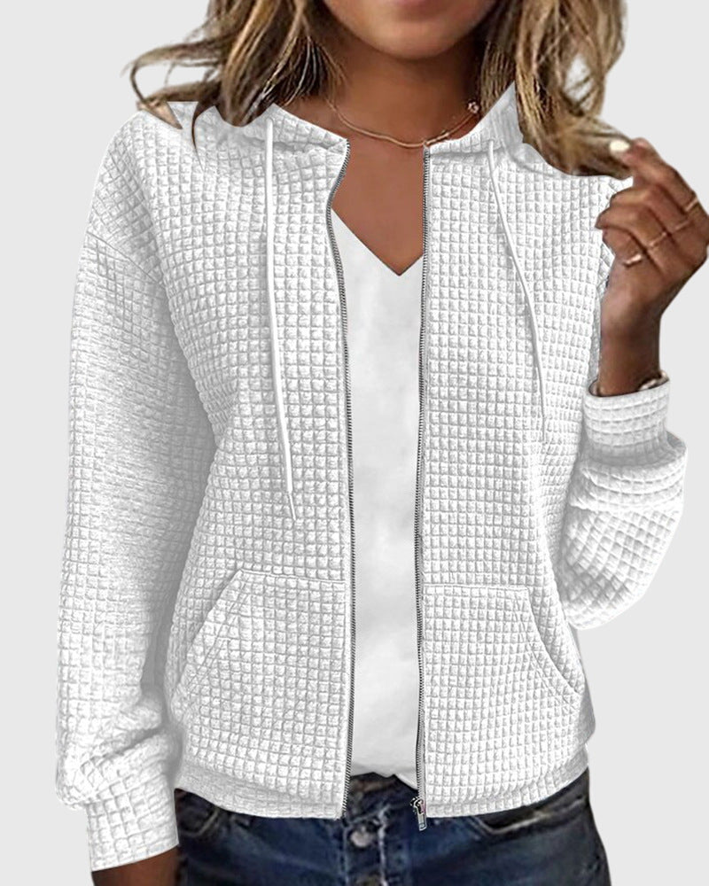 Sandra | Casual jacket with pocket in solid color