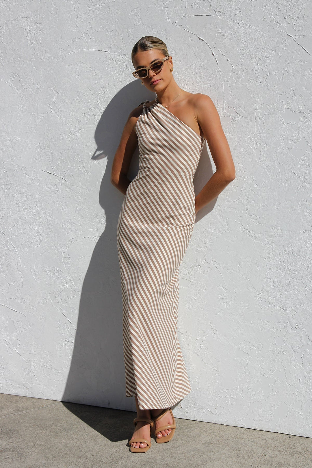 Rosalie - Striped Dress with Elegant Detail