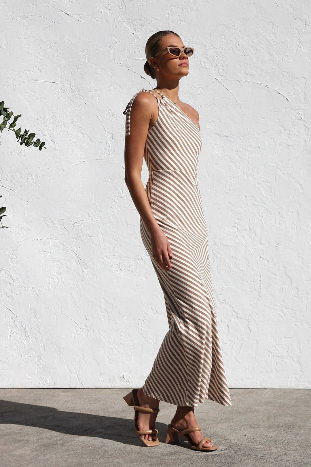 Rosalie - Striped Dress with Elegant Detail