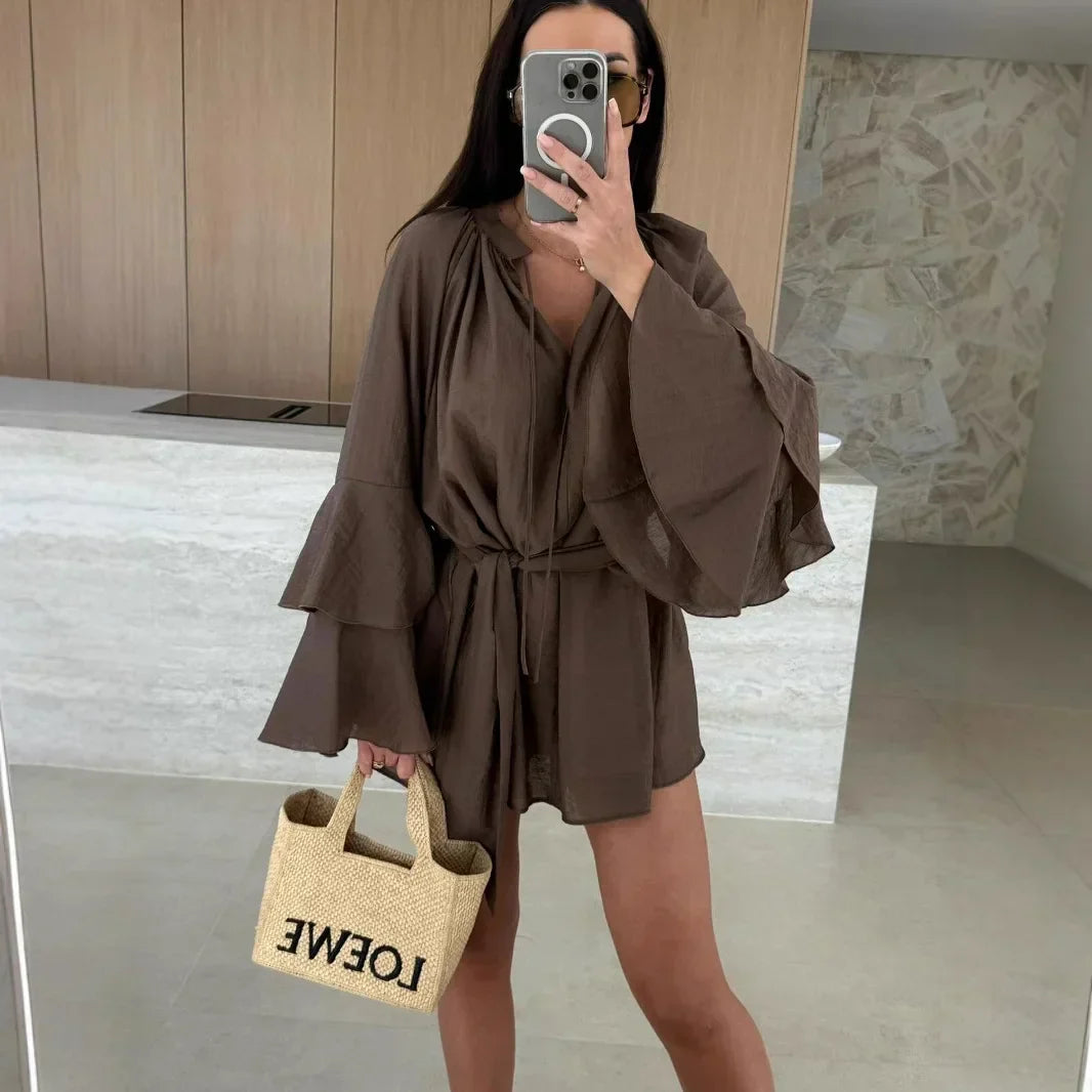 Sonya - Lightweight Shirt Dress with Belt